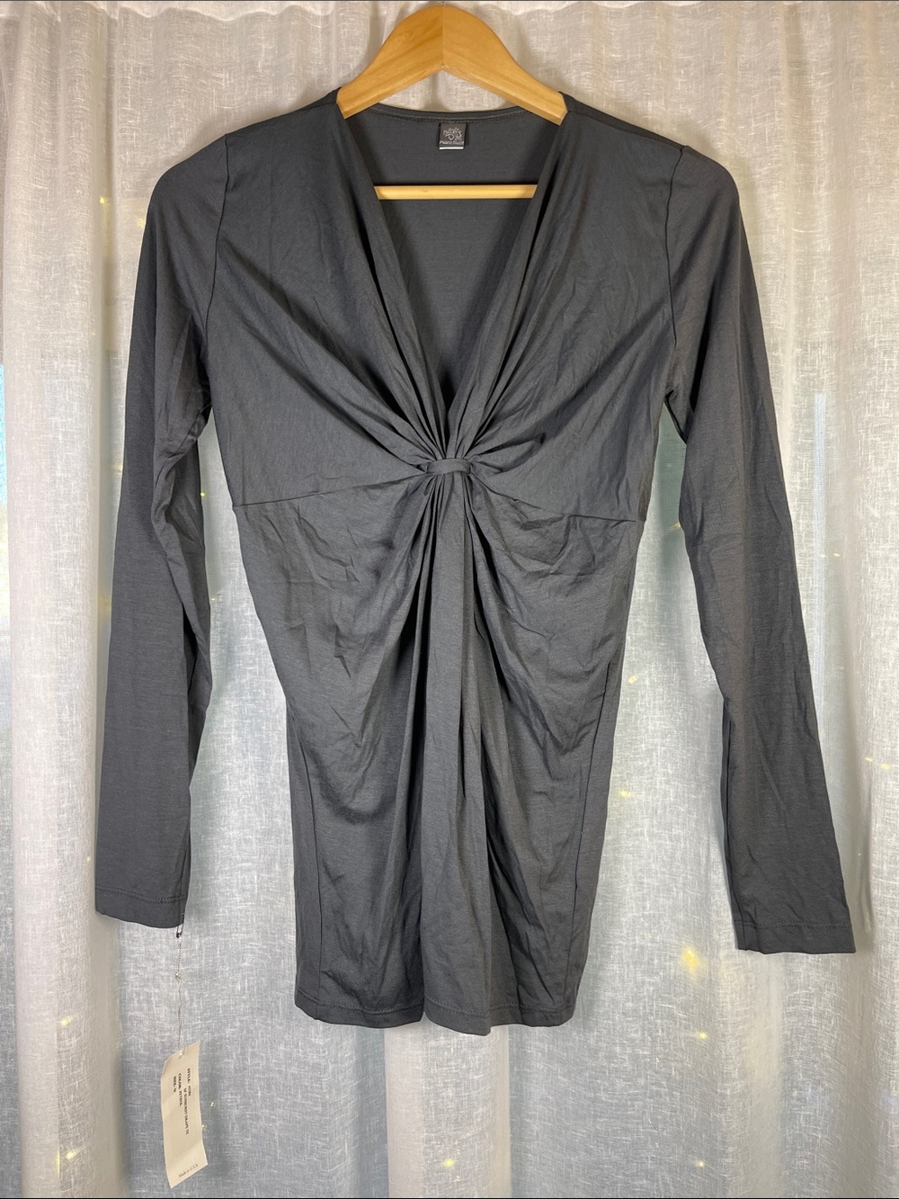 Only Hearts Black Long-Sleeve Twist Front Top